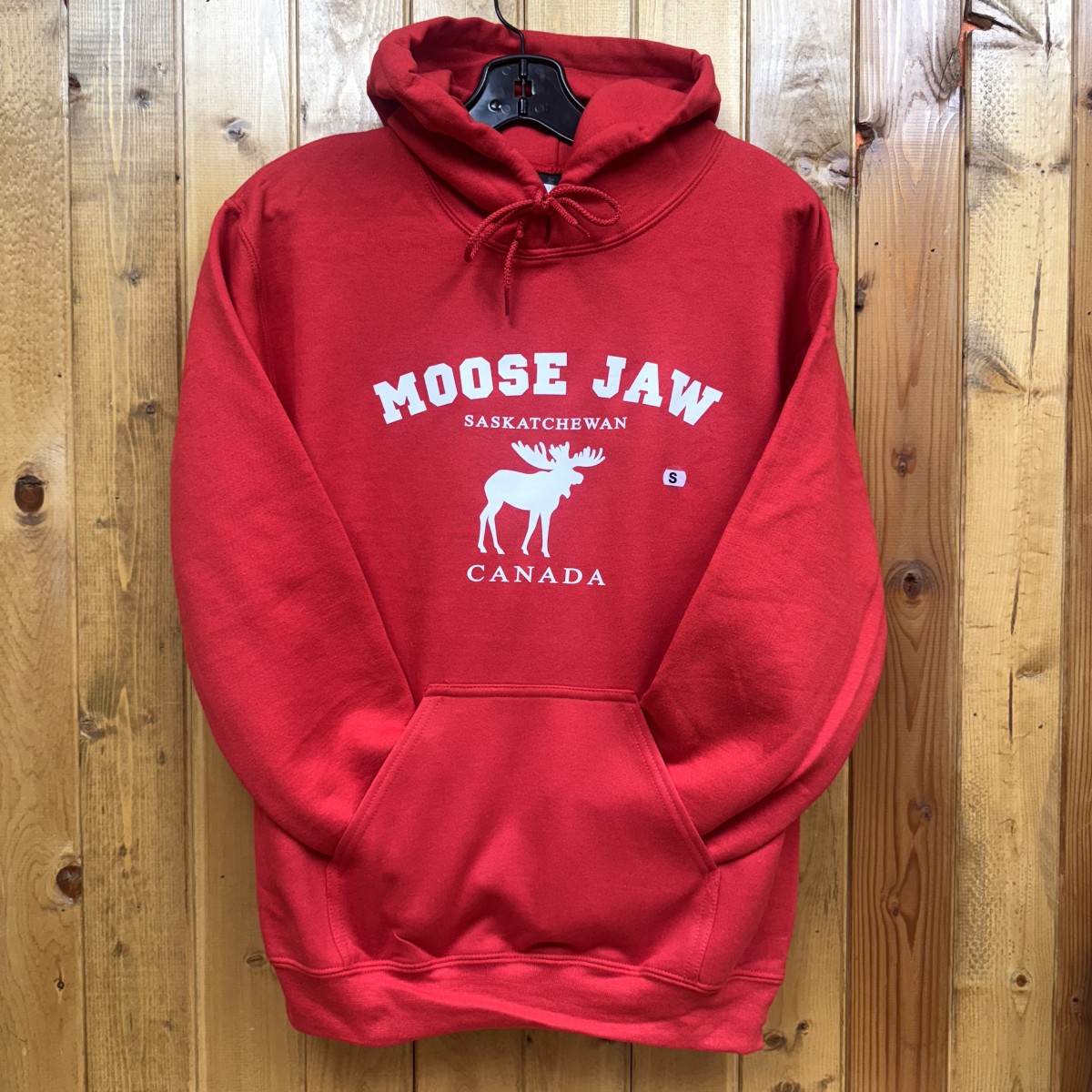 Moose Jaw Standing Moose Pullover Red