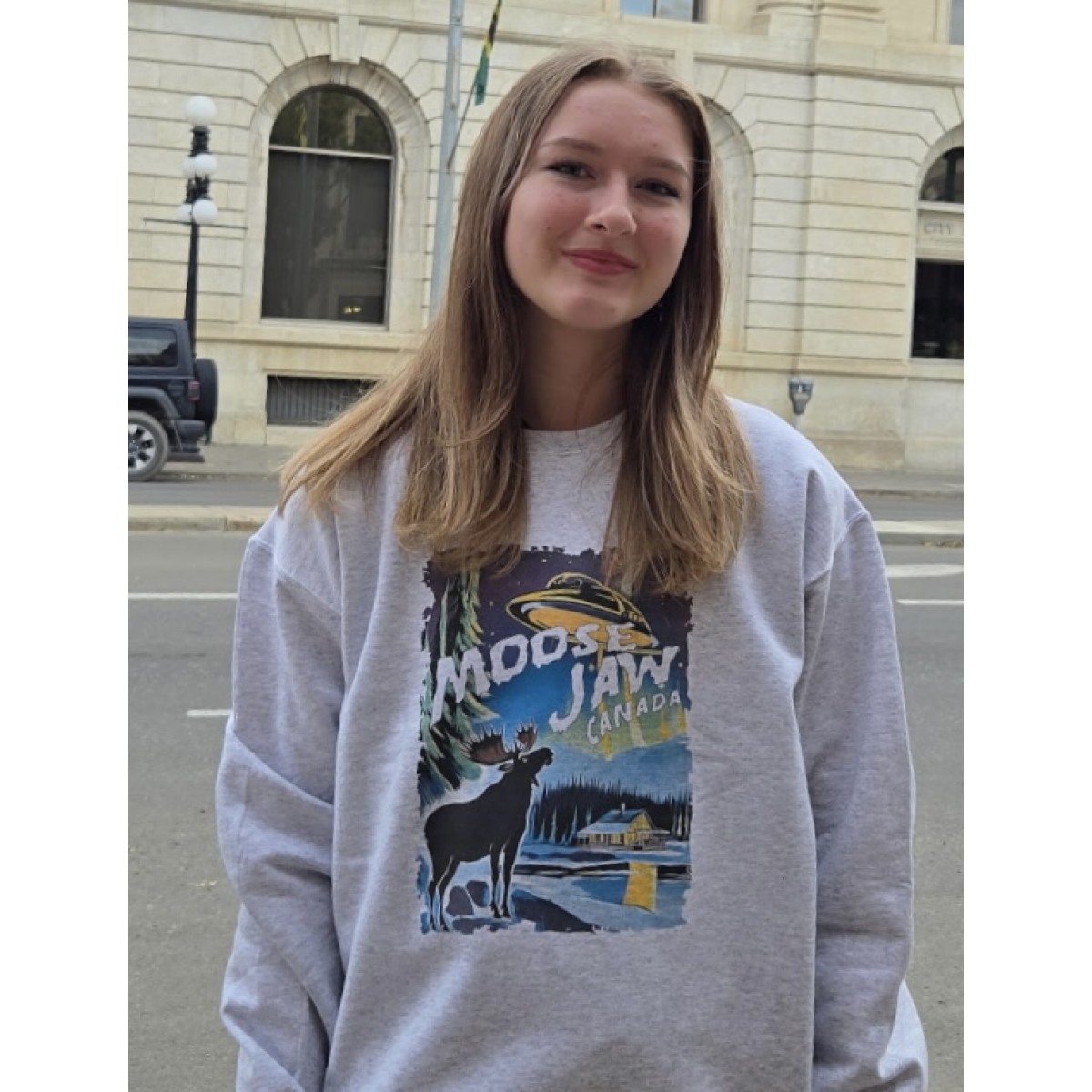 Moose Jaw UFO Crewneck Sweatshirt Ash