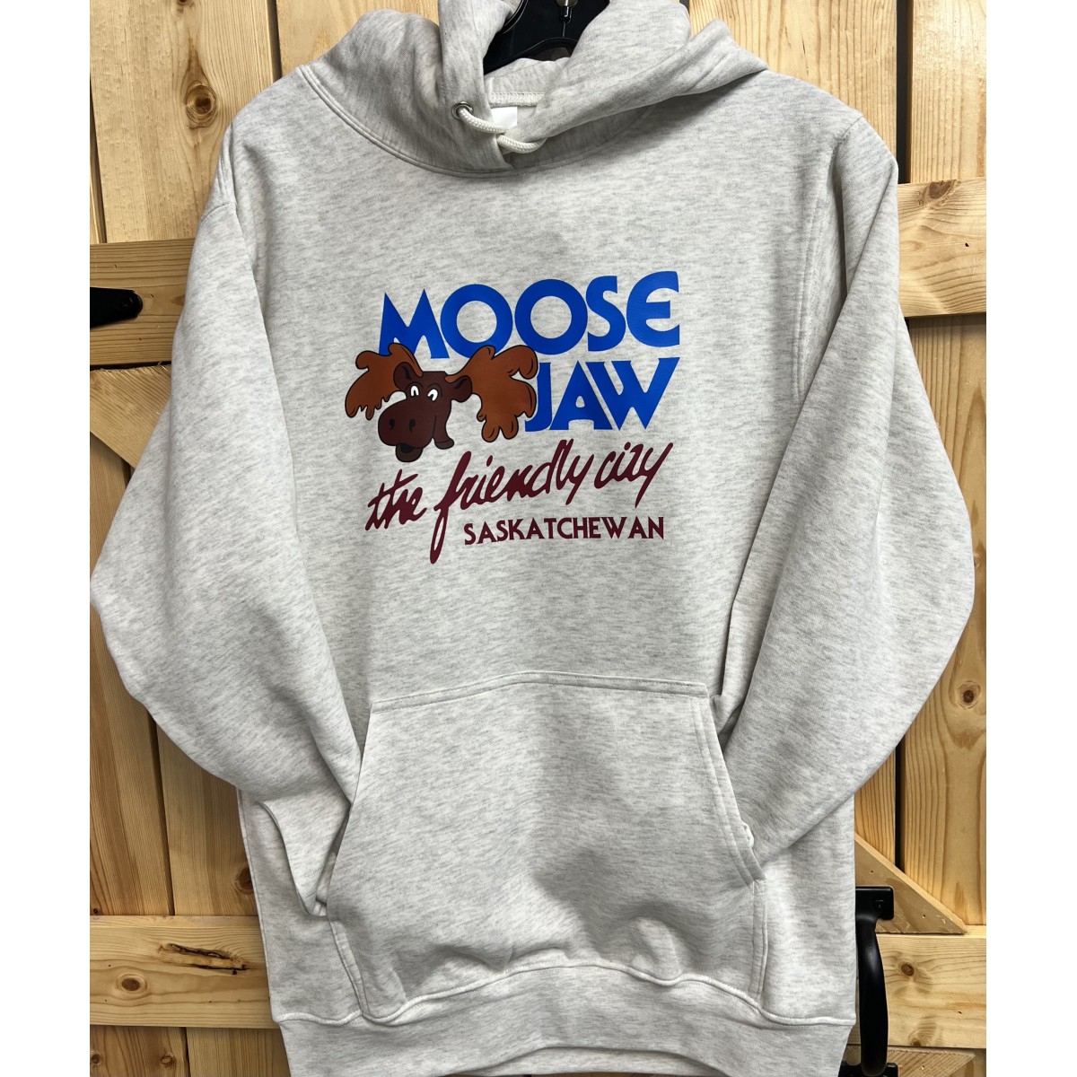 Moose Jaw Retro The Friendly City Hooded Sweatshirt Oatmeal