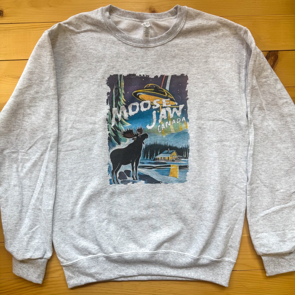 Moose Jaw UFO Crewneck Sweatshirt Ash