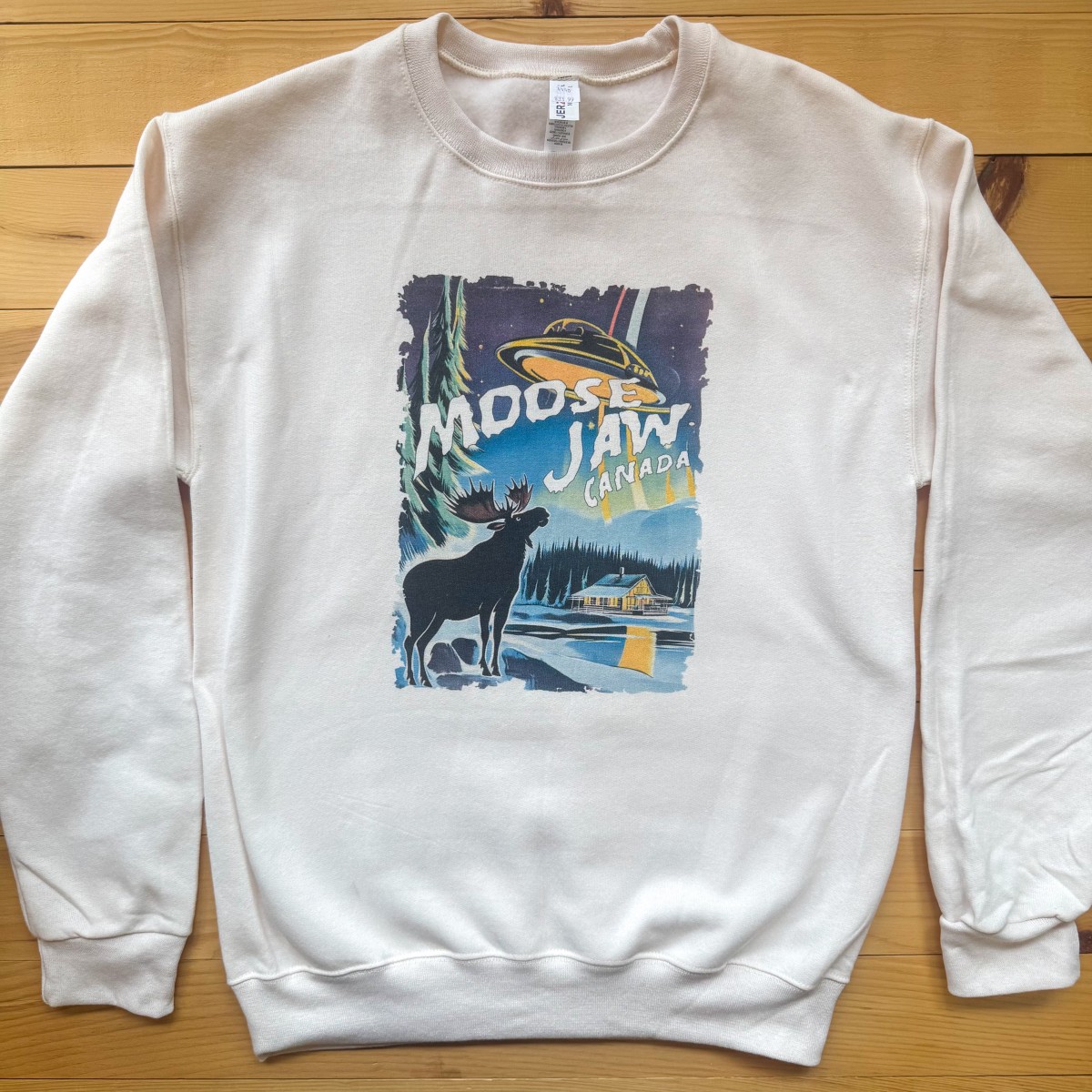Moose Jaw UFO Crewneck Sweatshirt Sweet Cream