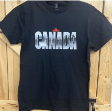 Canada Misty River Black T-Shirt Unisex 