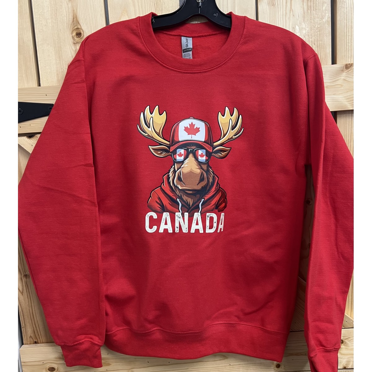 Canada Moose Red Sweatshirt Unisex