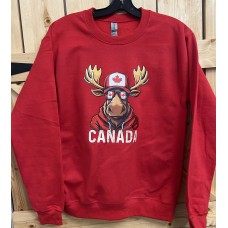 Canada Moose Red Sweatshirt Unisex