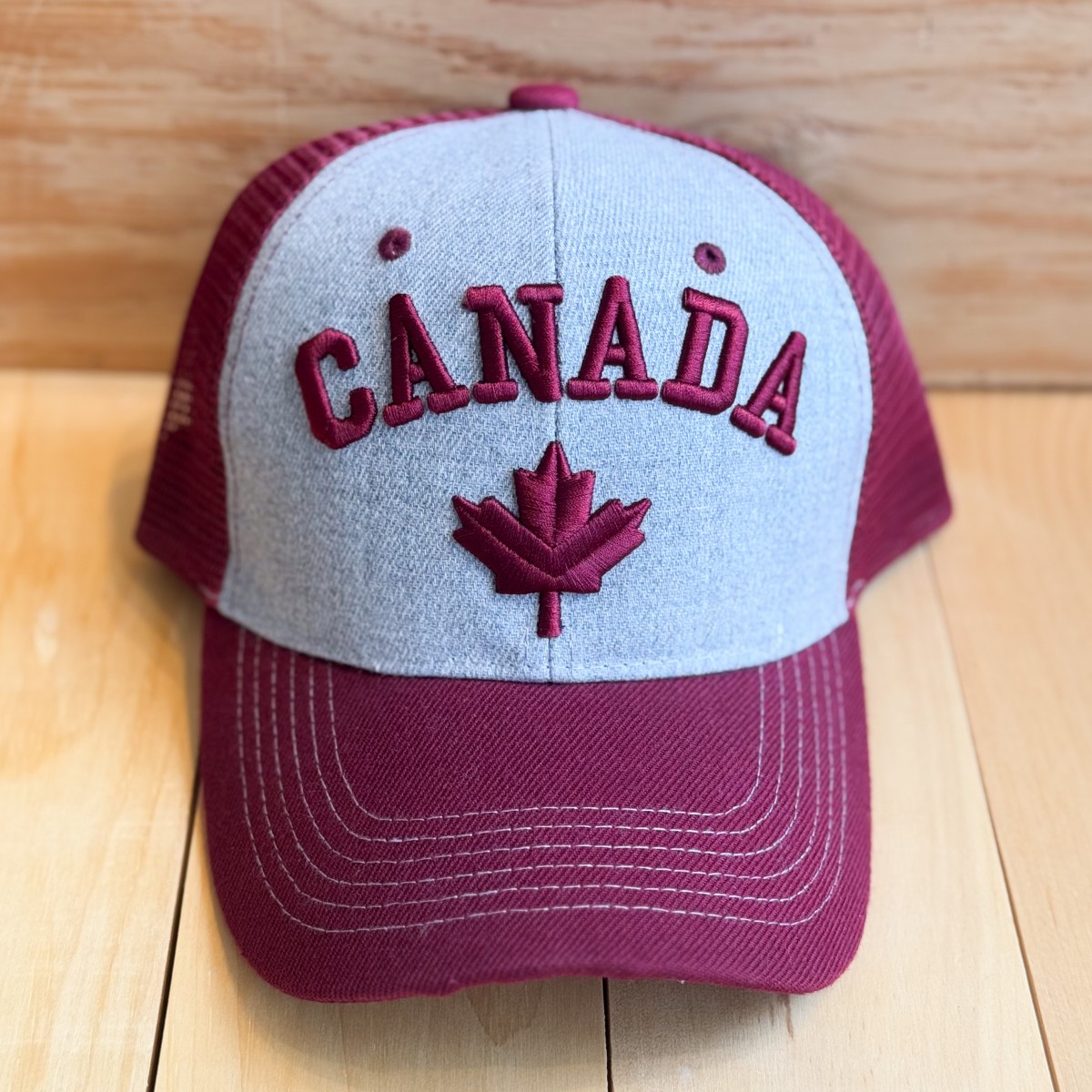 Canada Hat With Mesh - Burgundy