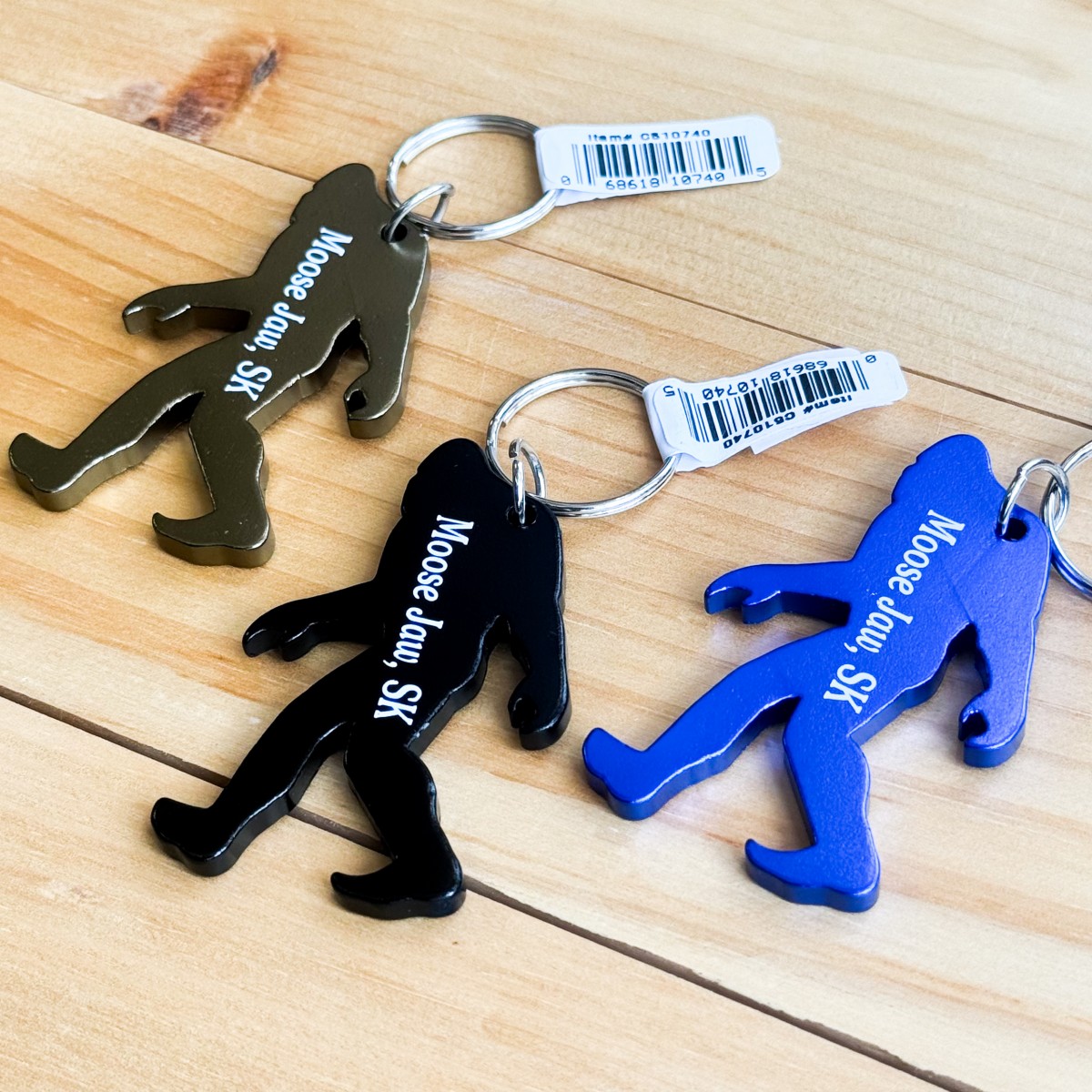 Moose Jaw Keychain Bigfoot Bottle Opener Asst