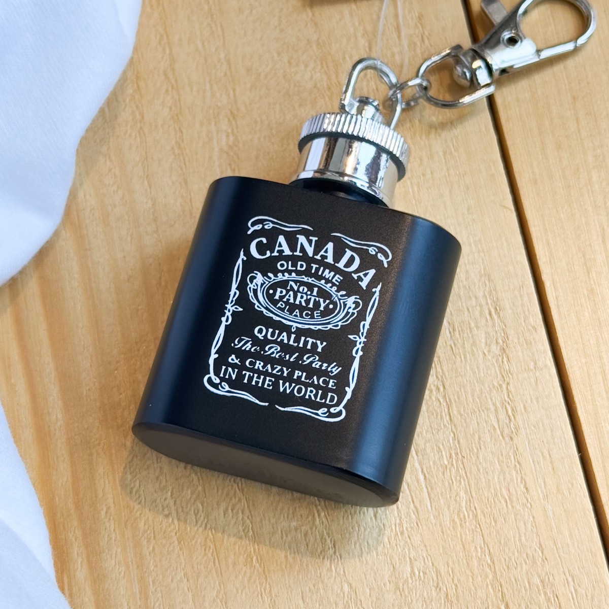 Canada Flask 1oz Keychain