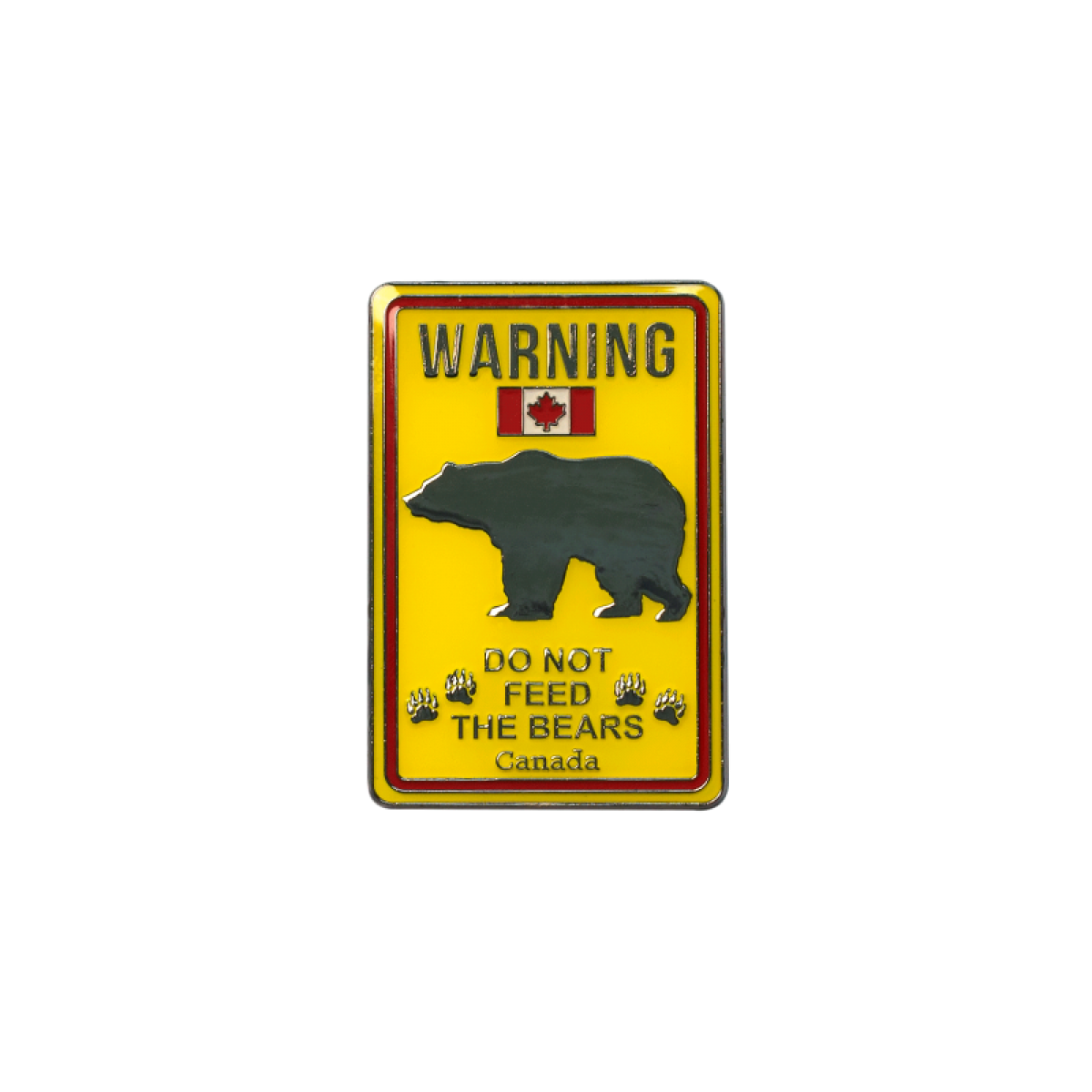 Canada Warning Bear Road Sign Metal Magnet SC