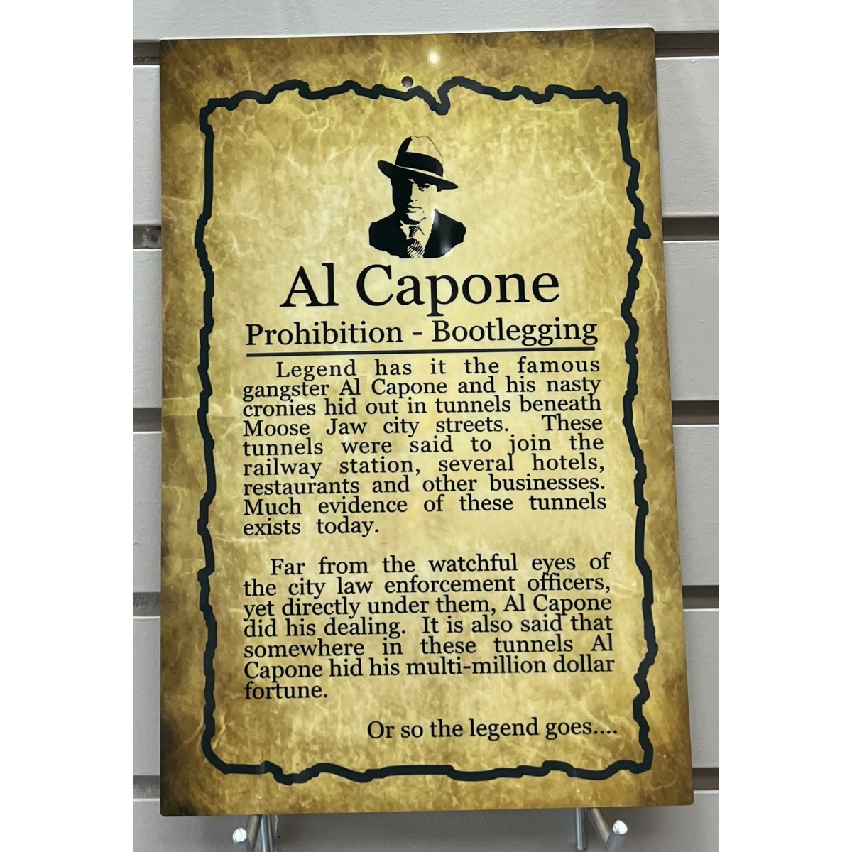 Moose Jaw Al Capone Sign 12in x 8in