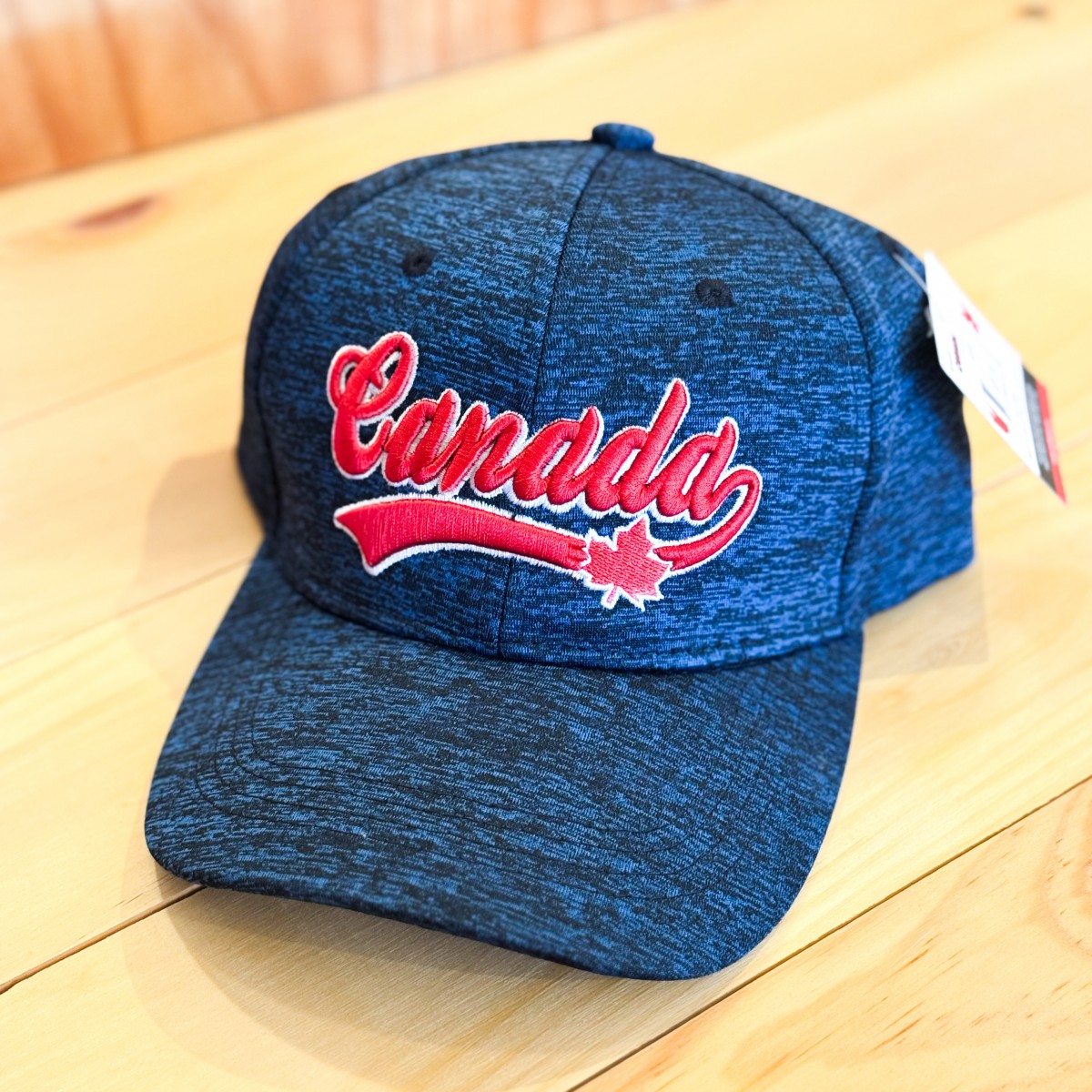 Canada Hat 3D Script With Maple Leaf Navy Blue