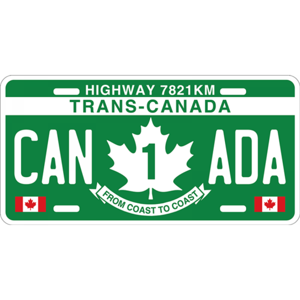 Canada Aluminum Vehicle Plate 12x6 Trans-Canada Highway