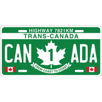 Canada Aluminum Vehicle Plate 12x6 Trans-Canada Highway