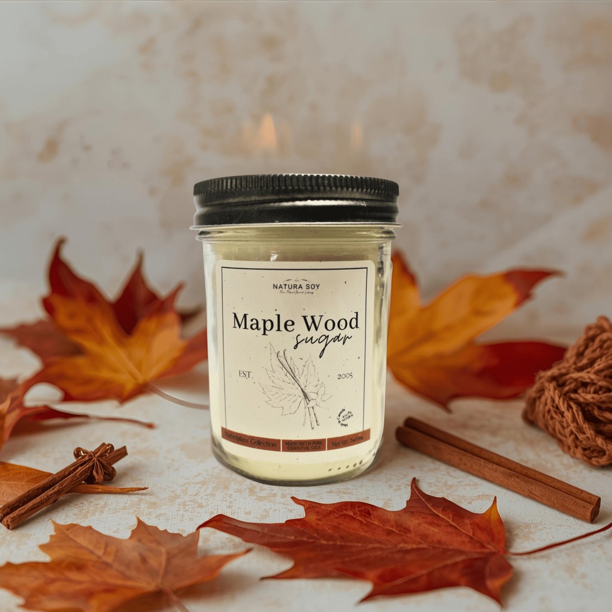 Natura Soy - Marketplace Jar - Maplewood Sugar Natura Soy - Marketplace Jar - Maplewood Sugar