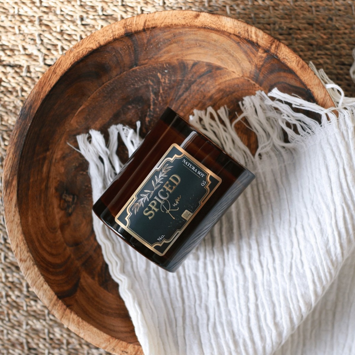 Natura Soy - Woodwick Candles - Spiced Rum