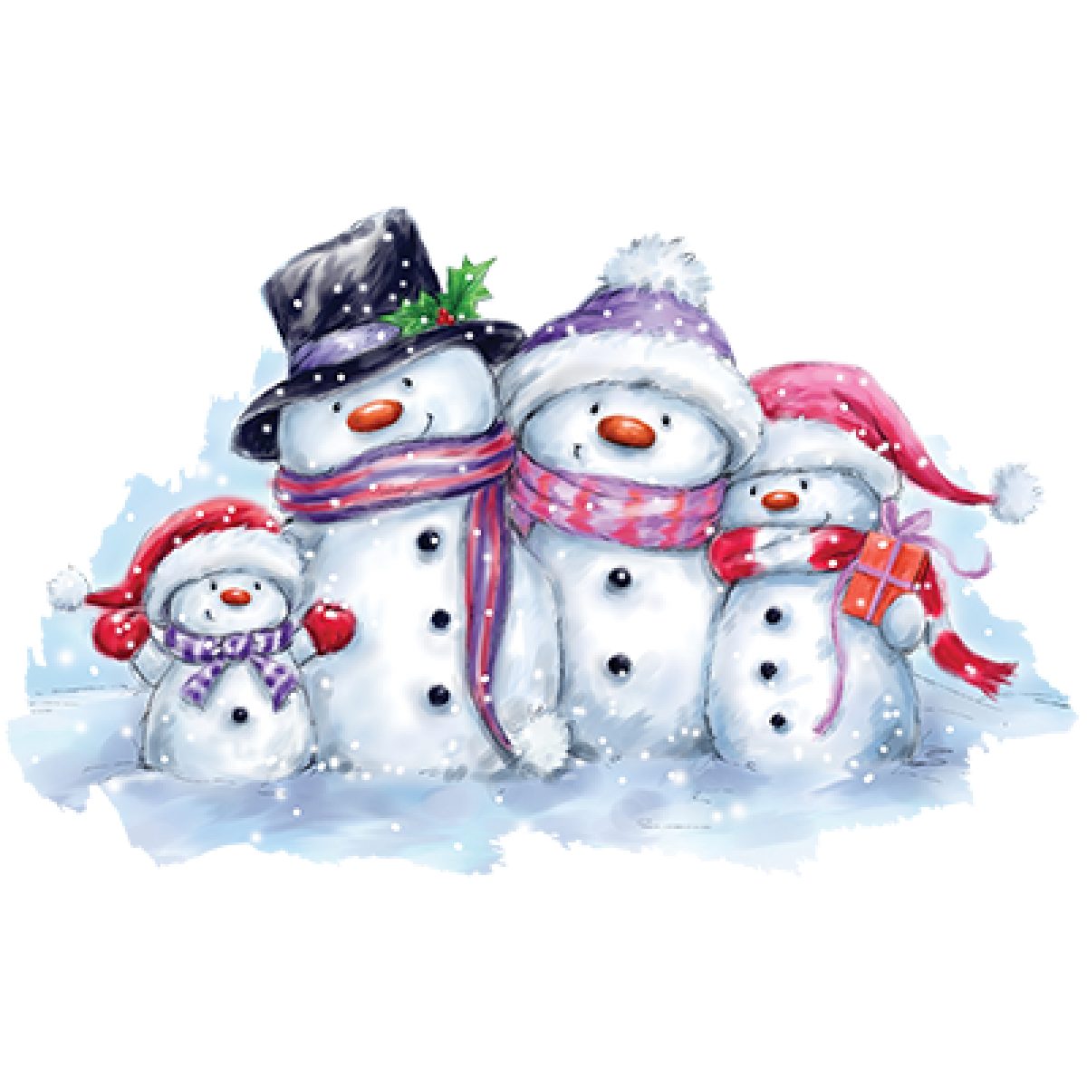 BP24529HD4 Snowman Family