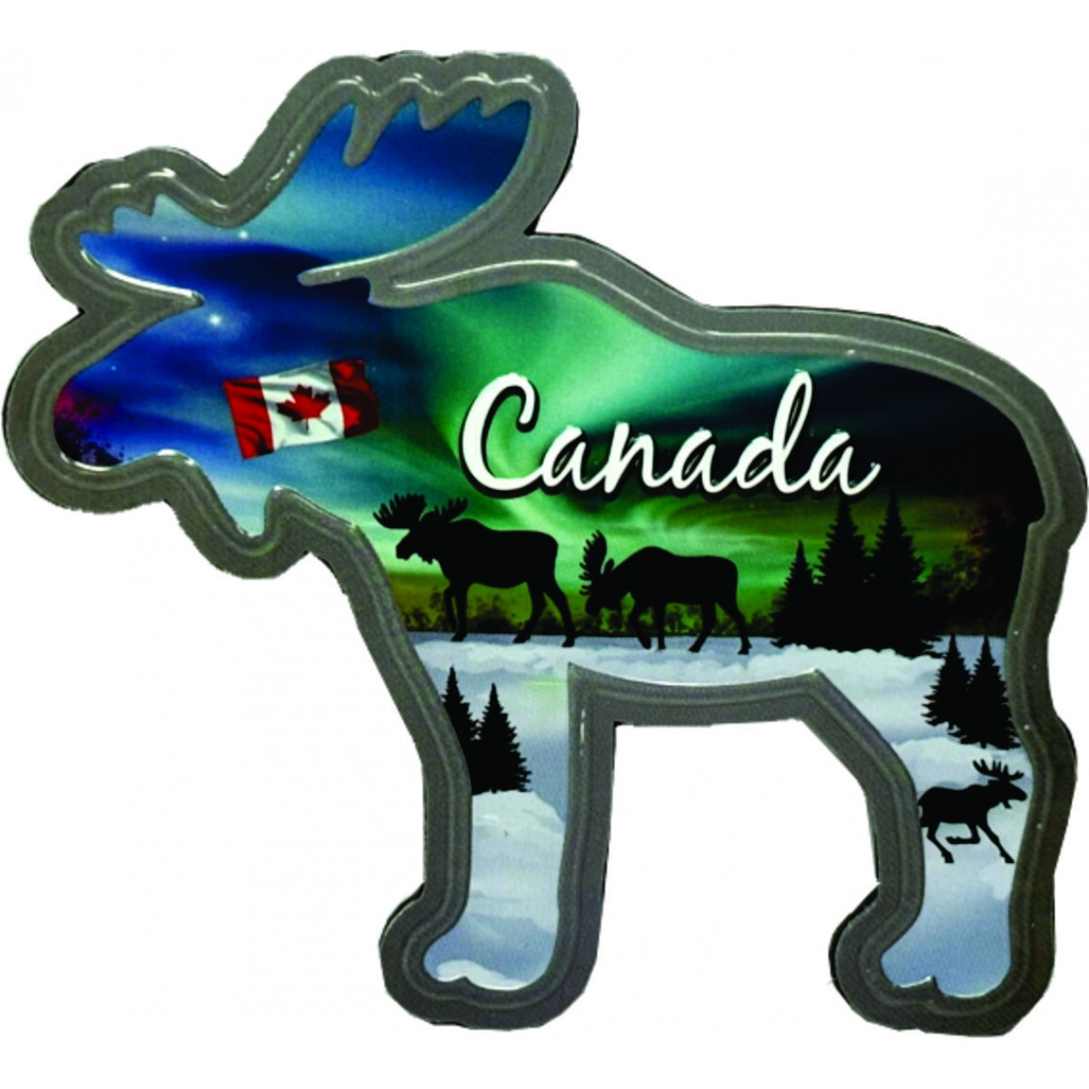 Canada Moose North Lights Magnet