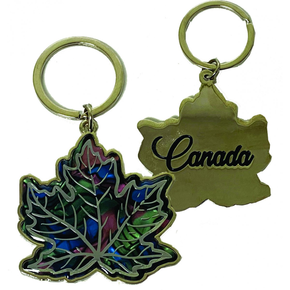 Canada Keychain Leaf Laser Gloss 