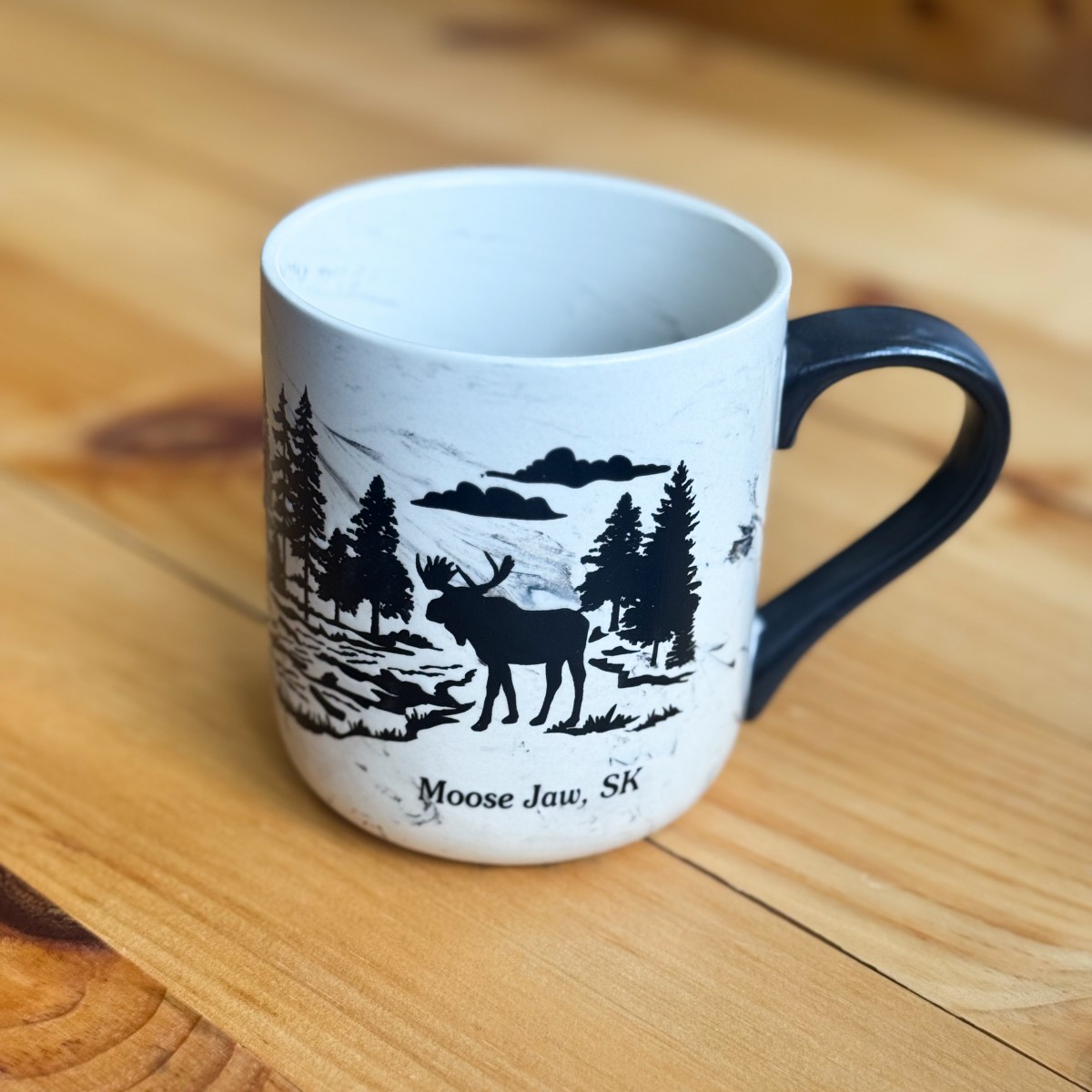 Moose Jaw Mug 16oz Marble Moose