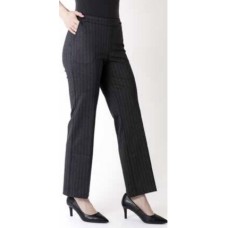 Lisette L - Herringbone Ponte 28" Paris Ankle Trouser - Charcoal/Black 1629-1387