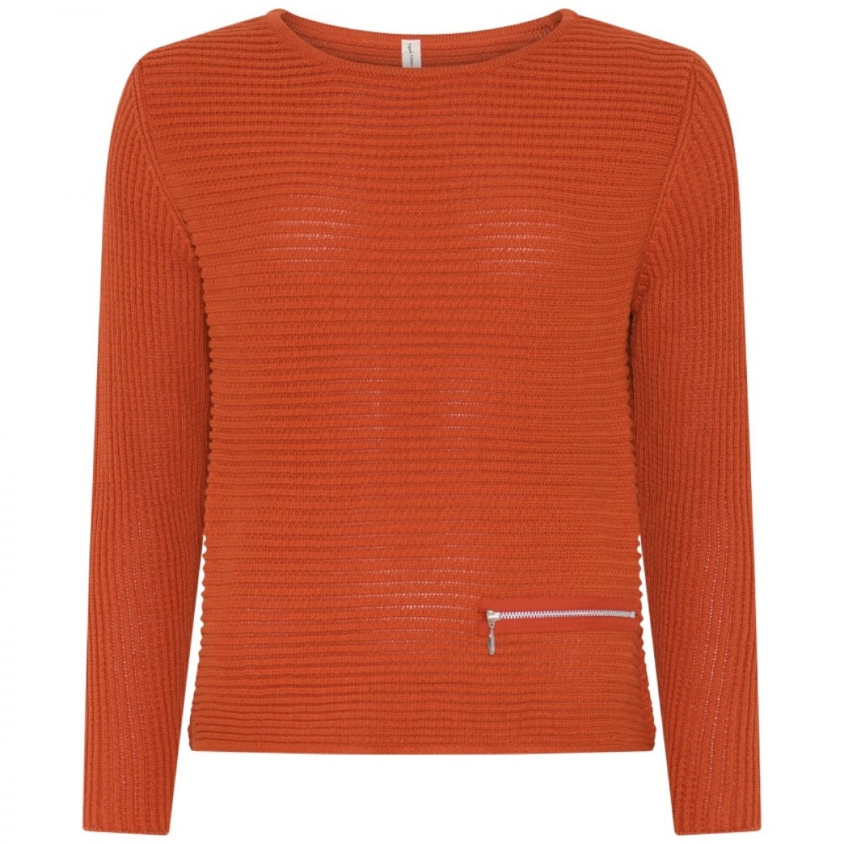 Skovhuus - Pullover Sweater Zip Detail - Copper Red