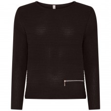 Skovhuus - Pullover Sweater Zip Detail - Black