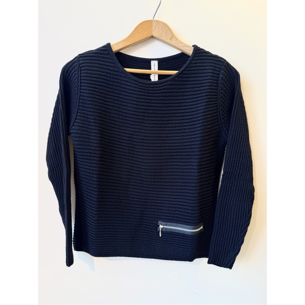 Skovhuus - Pullover Sweater Zip Detail - Black