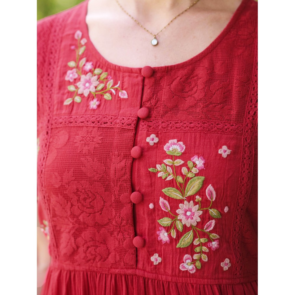 April Cornell - Love Note Dress - Red