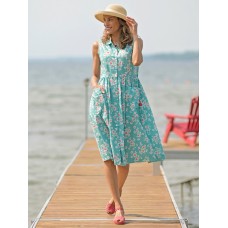 April Cornell - Daisy Porch Dress - Aqua