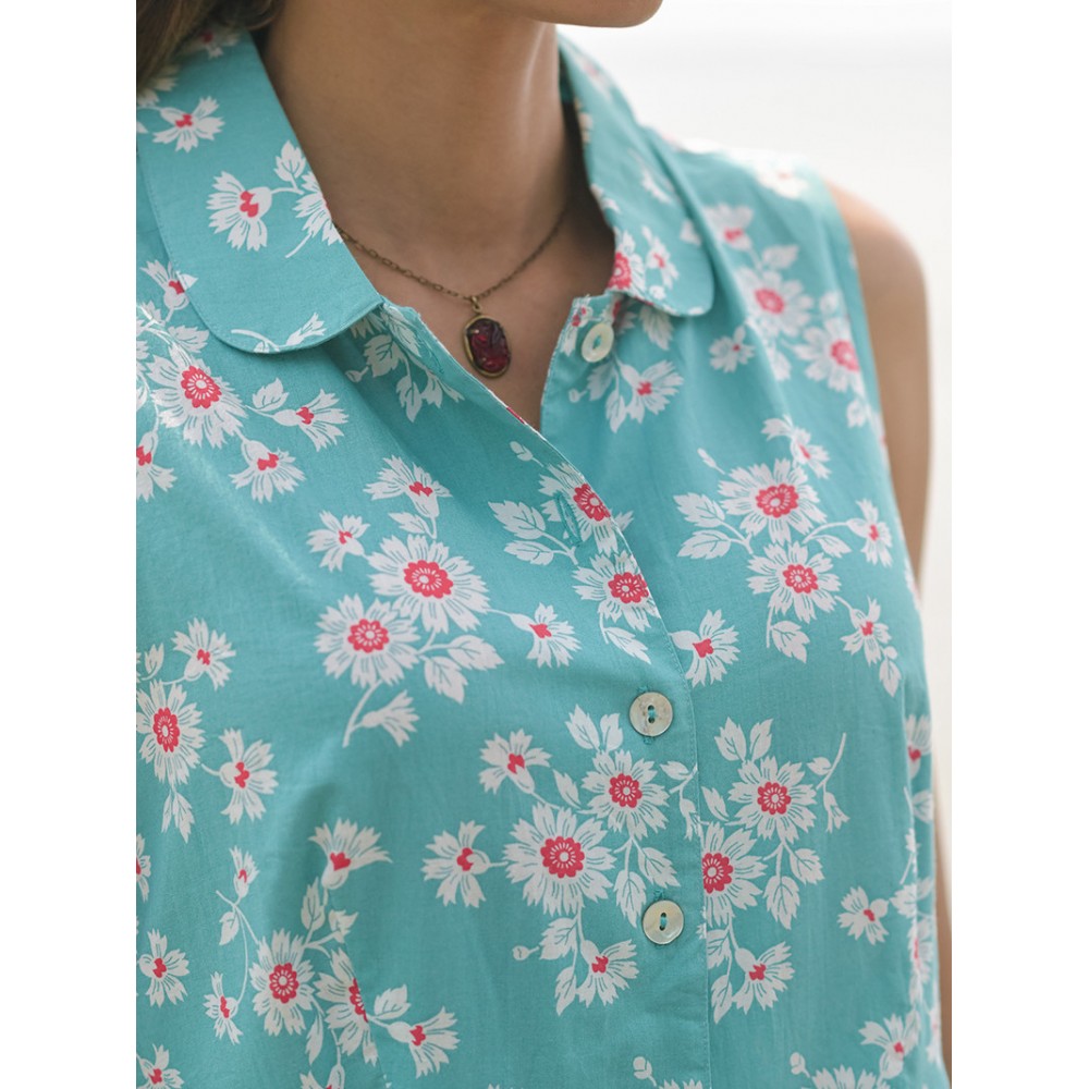 April Cornell - Daisy Porch Dress - Aqua
