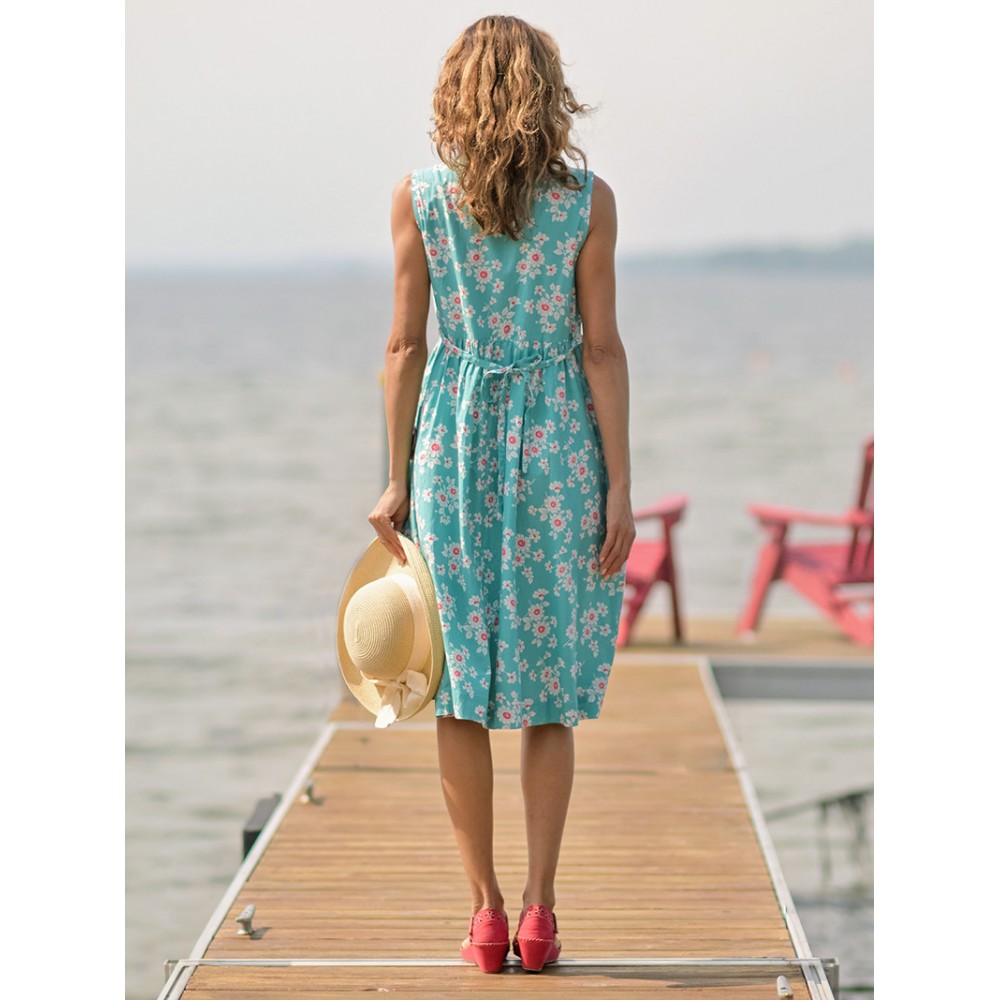 April Cornell - Daisy Porch Dress - Aqua