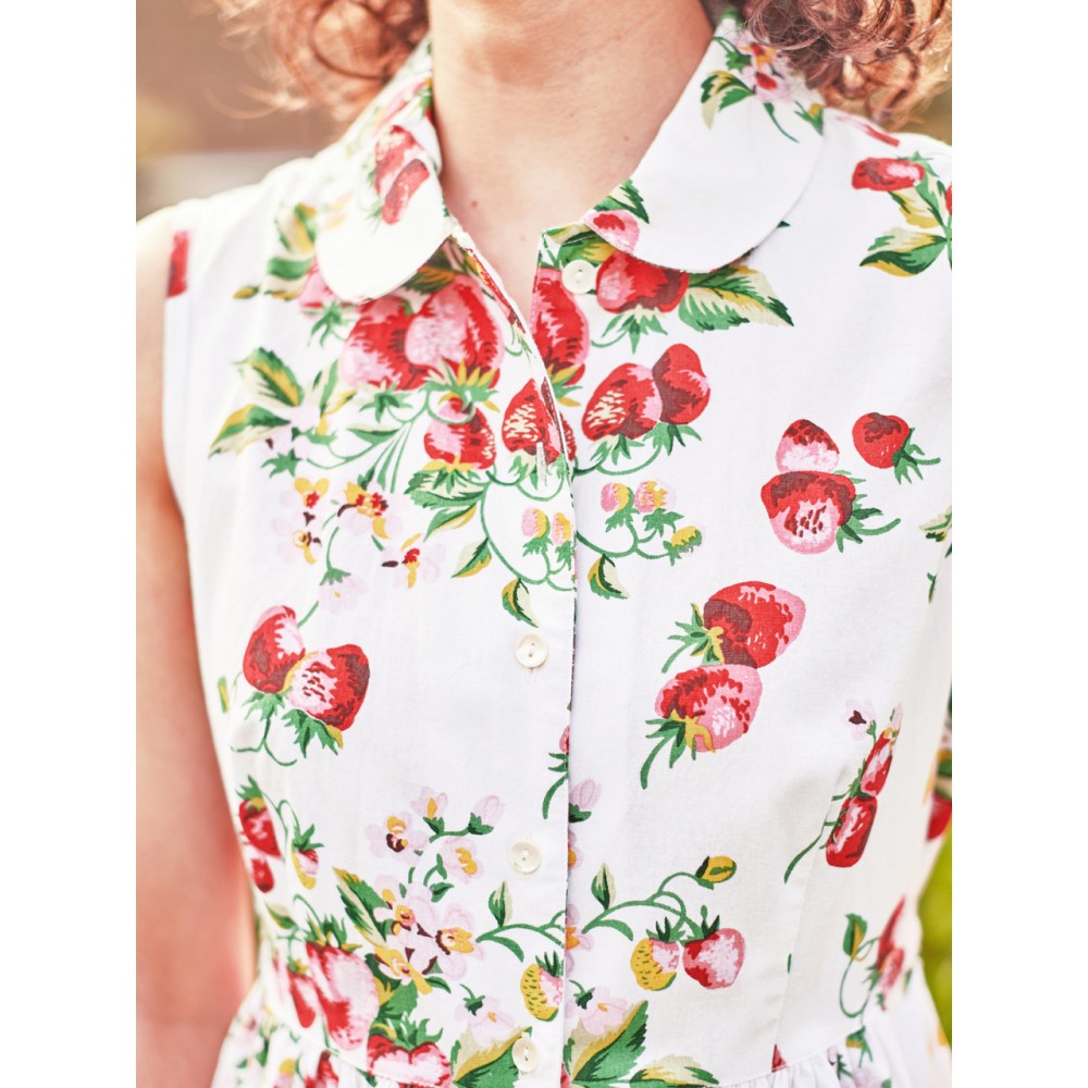April Cornell - Strawberry Porch Dress - White