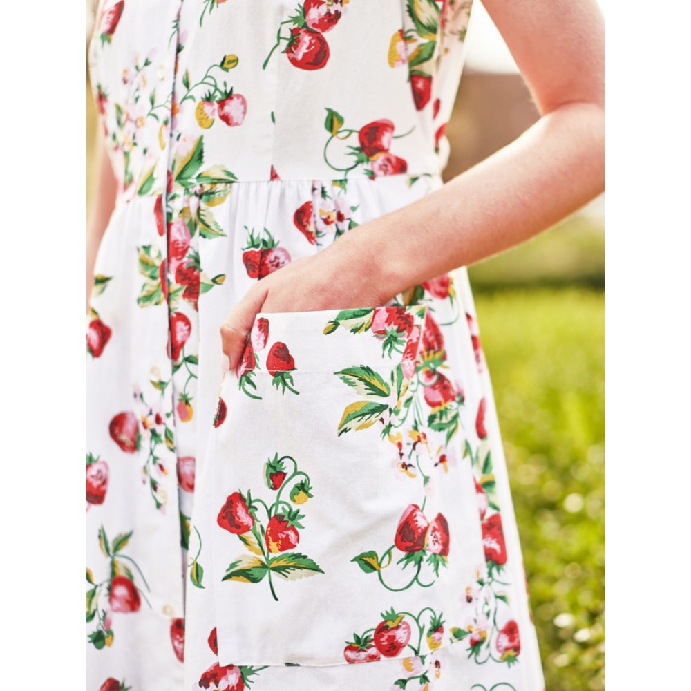 April Cornell - Strawberry Porch Dress - White
