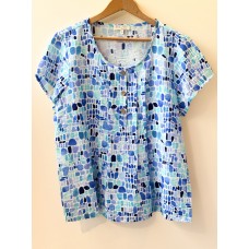 Escape by Habitat - Pleated Pullover - Blue Sea Glass
