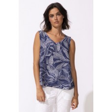 Escape by Habitat - Resort Tank Leaves - Navy
