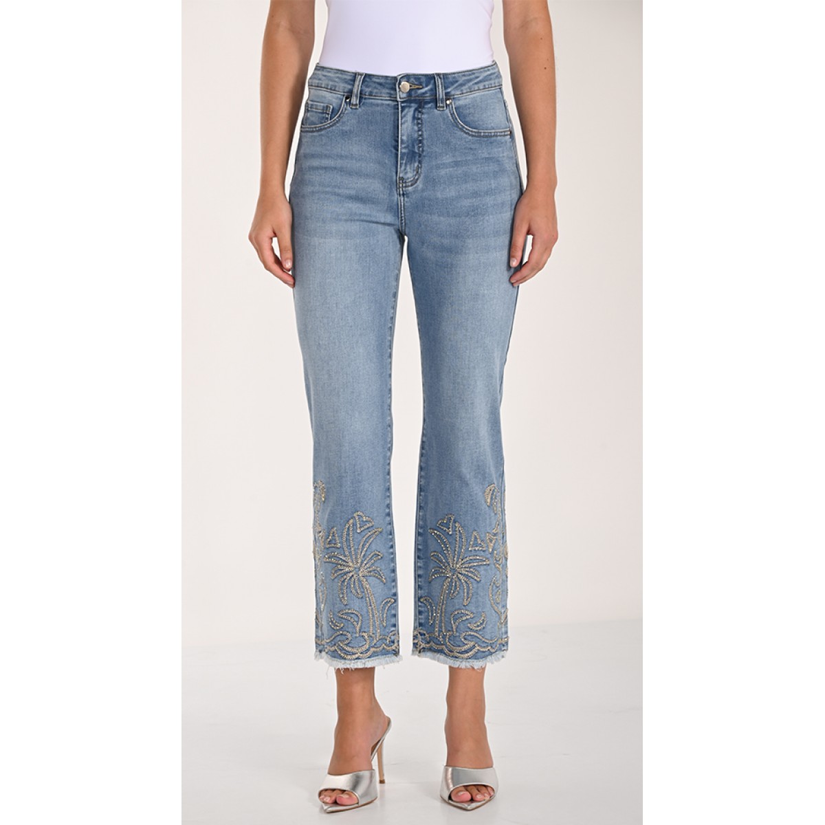 Frank Lyman - Woven Denim Pant #261621 - Blue