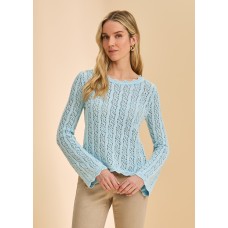French Dressing - Long Sleeve Garment Dye Sweater - Pacific Blue
