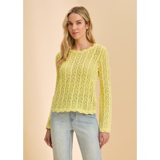 French Dressing - Long Sleeve Garment Dye Sweater - Pineapple