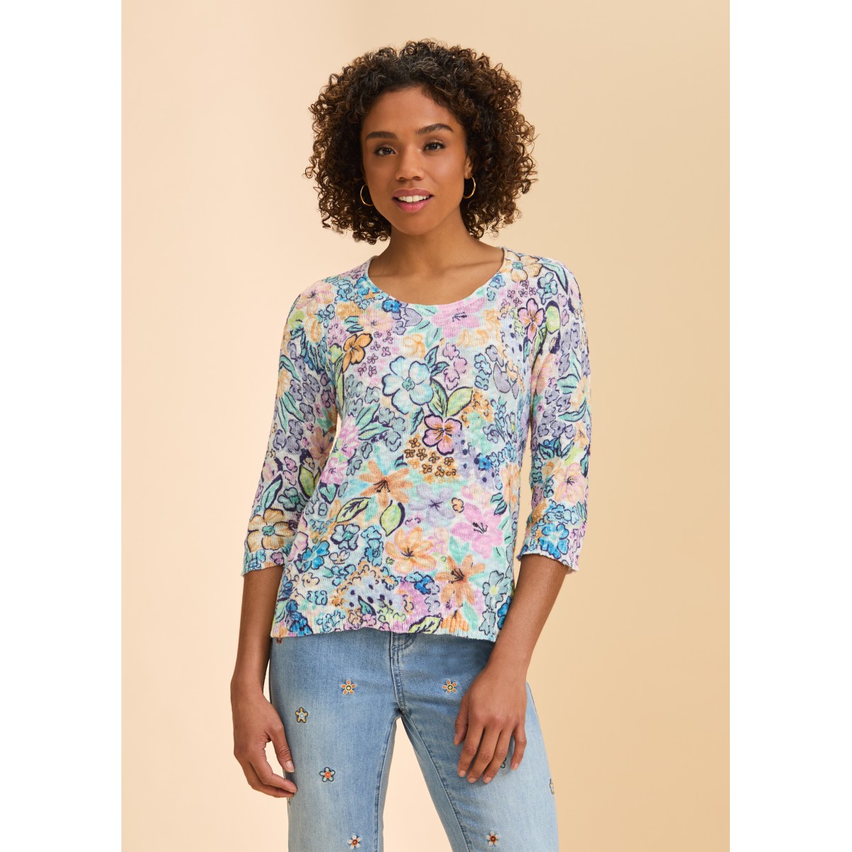 French Dressing - Scoop Neck Sweater - Ambush Floral