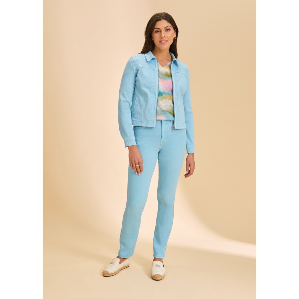 French Dressing - Zip Front Jacket - Pacific Blue