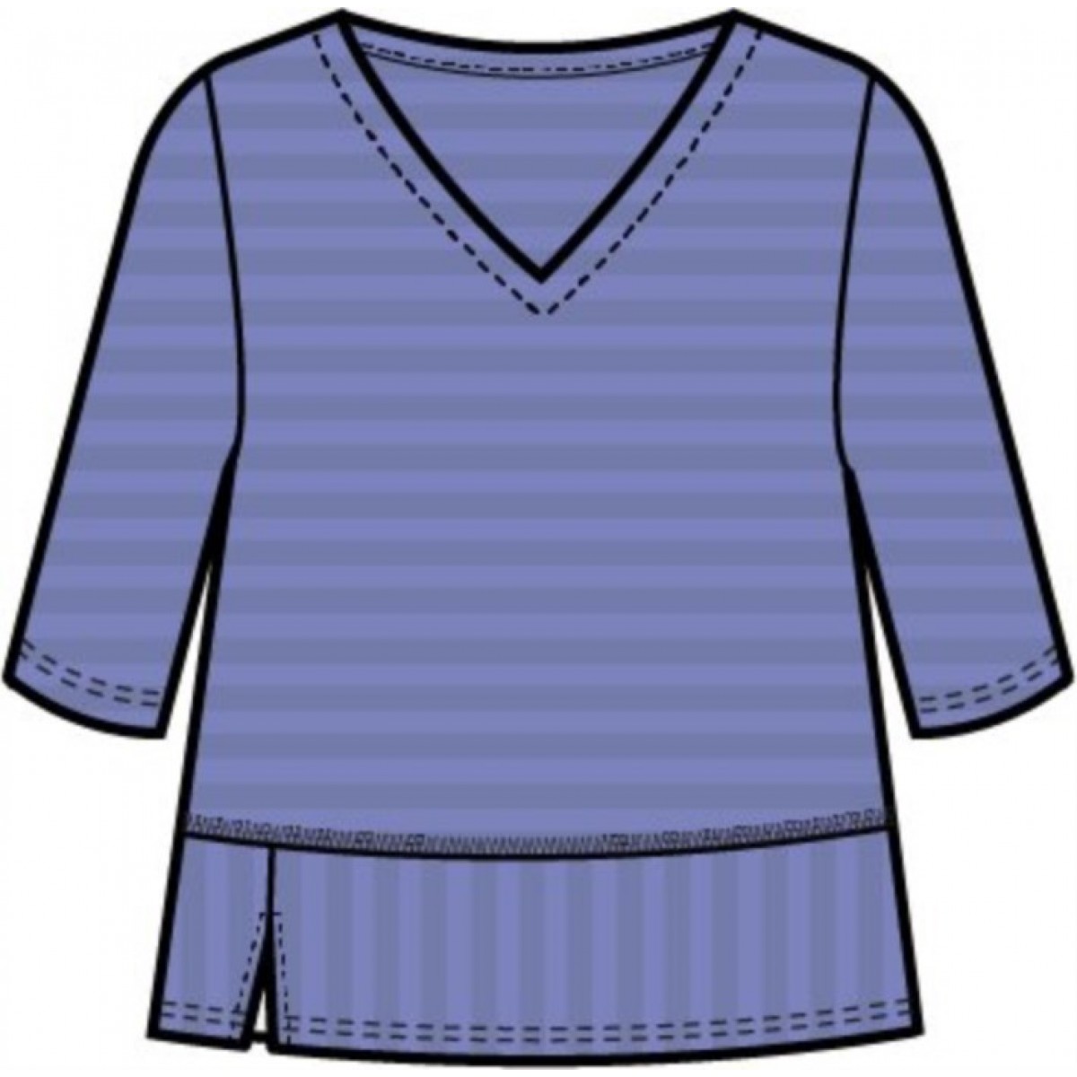 Habitat - Elbow Sleeve Top - Iris