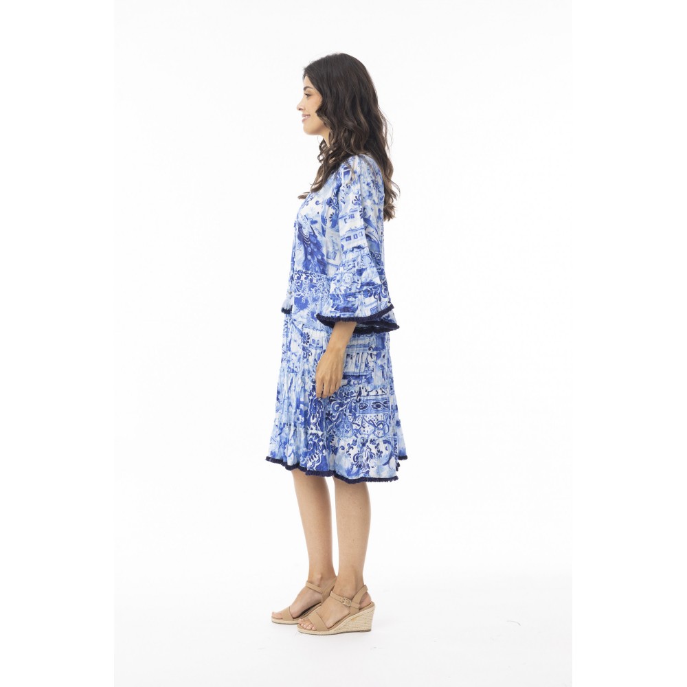 Orientique - Okayama Frill Sleeve Dress - #40-188