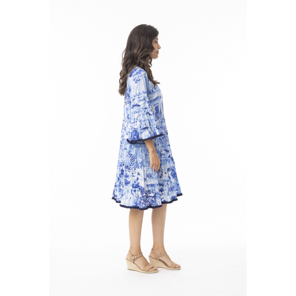 Orientique - Okayama Frill Sleeve Dress - #40-188
