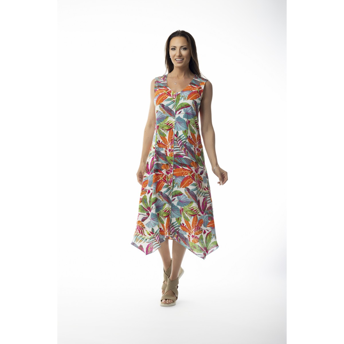 Pure Essence - SS26 Peacock Palm Dress - #657-4662