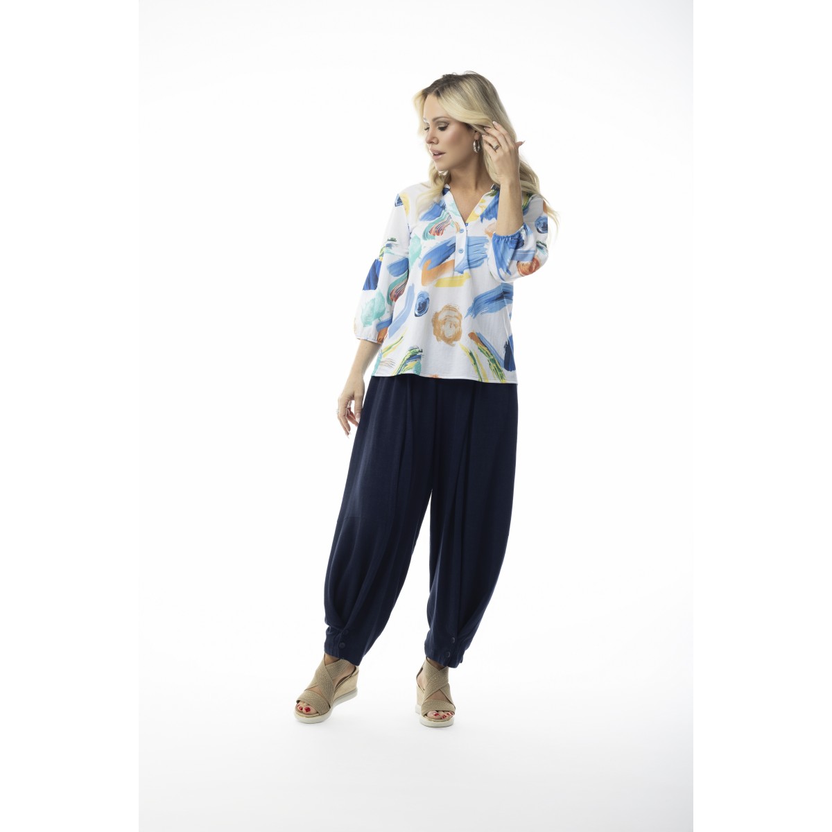 Pure Essence - SS26 Multi Stroke Blouse - #666-8050
