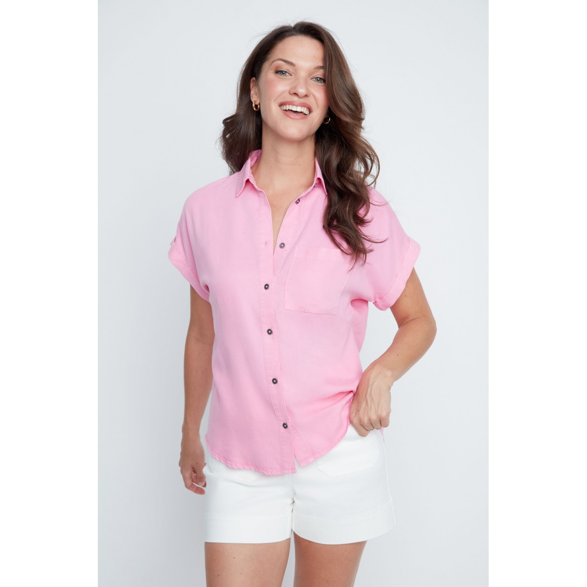 Renuar - Woven Blouse - Rosebloom