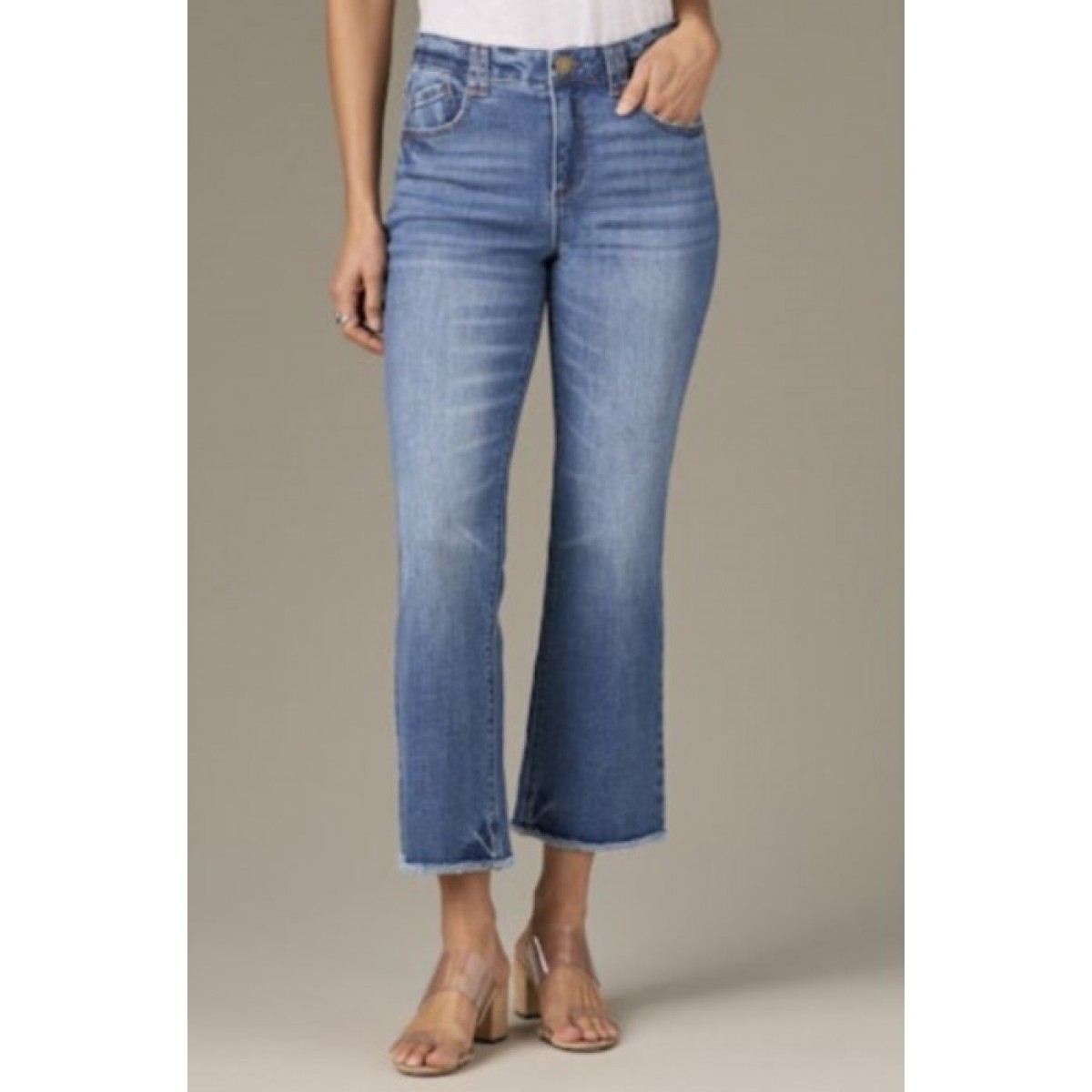 Wit & Wisdom - Tatum Itty Bitty Flare High Rise - Medium Blue