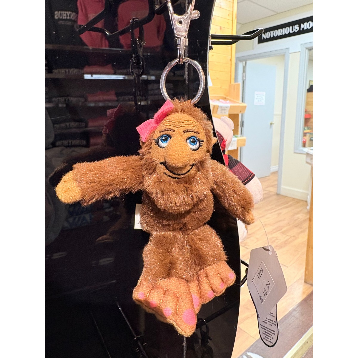 Stuffed Zipper Pull - Miss Bigfoot Sasquatch