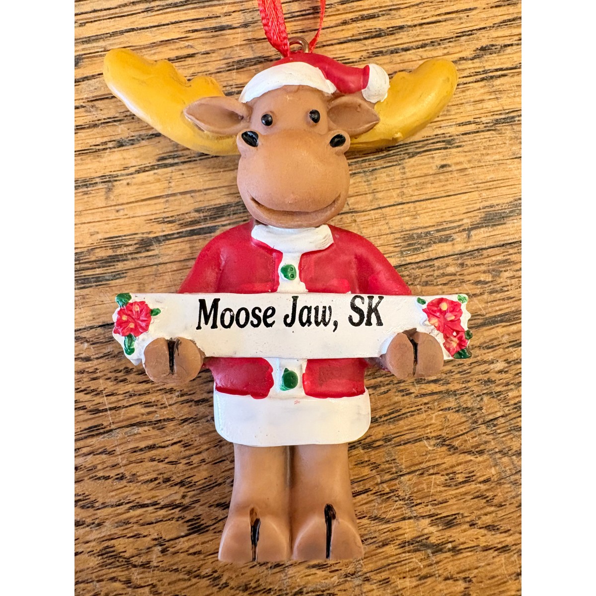 Moose Jaw Christmas Ornament Santa Moose