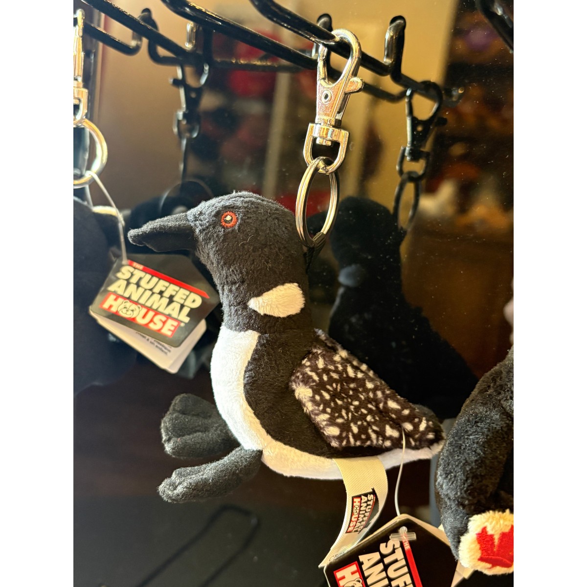 Stuffed Zipper Pull - Natural Loon