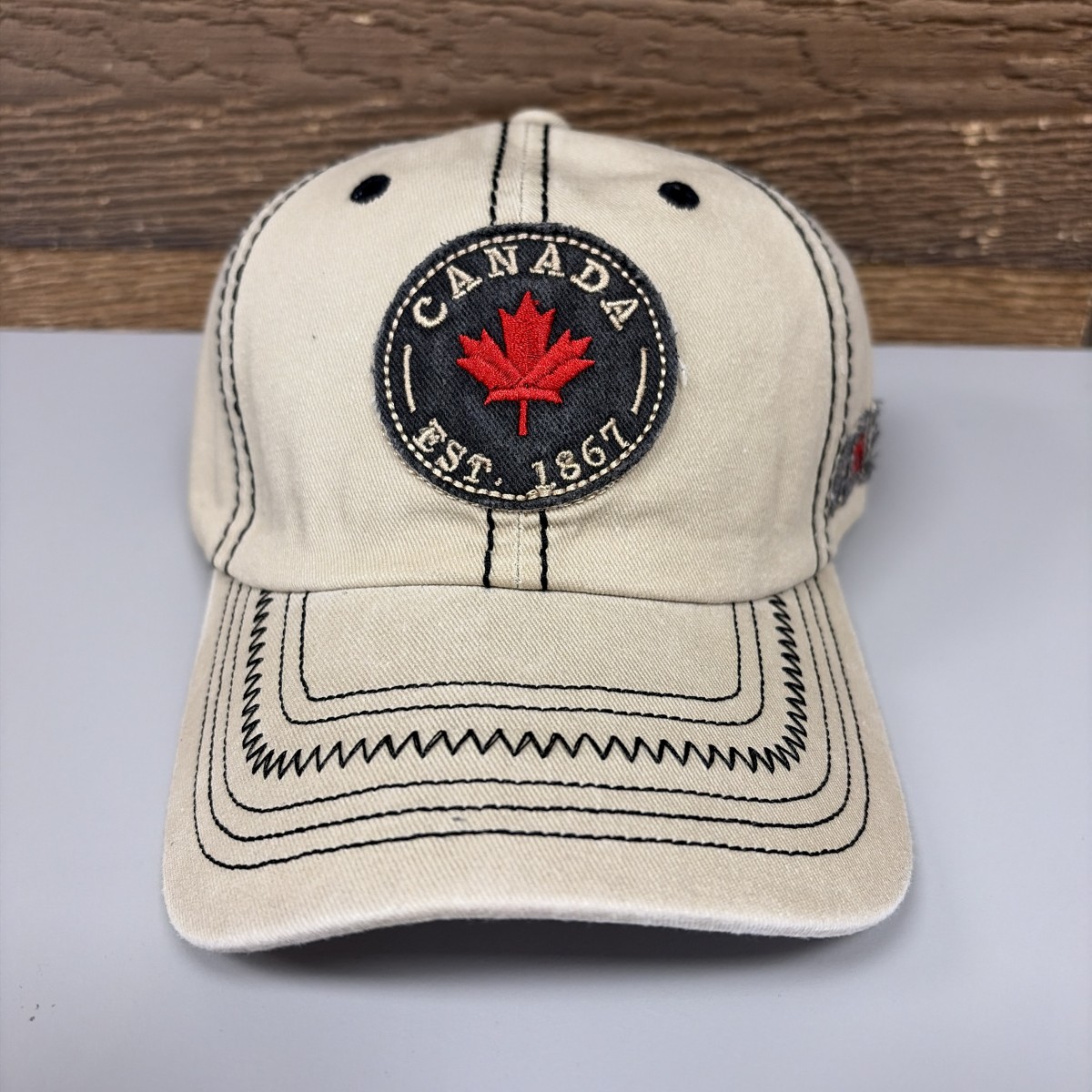 Canada Hat With Patch - White